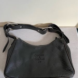 Dooney & Bourke black leather shoulder bag.